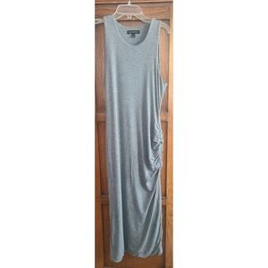 Banana Republic Gray Sleeveless Jersey Dress Maxi‎ Snitty Ruched Stretch Fitted